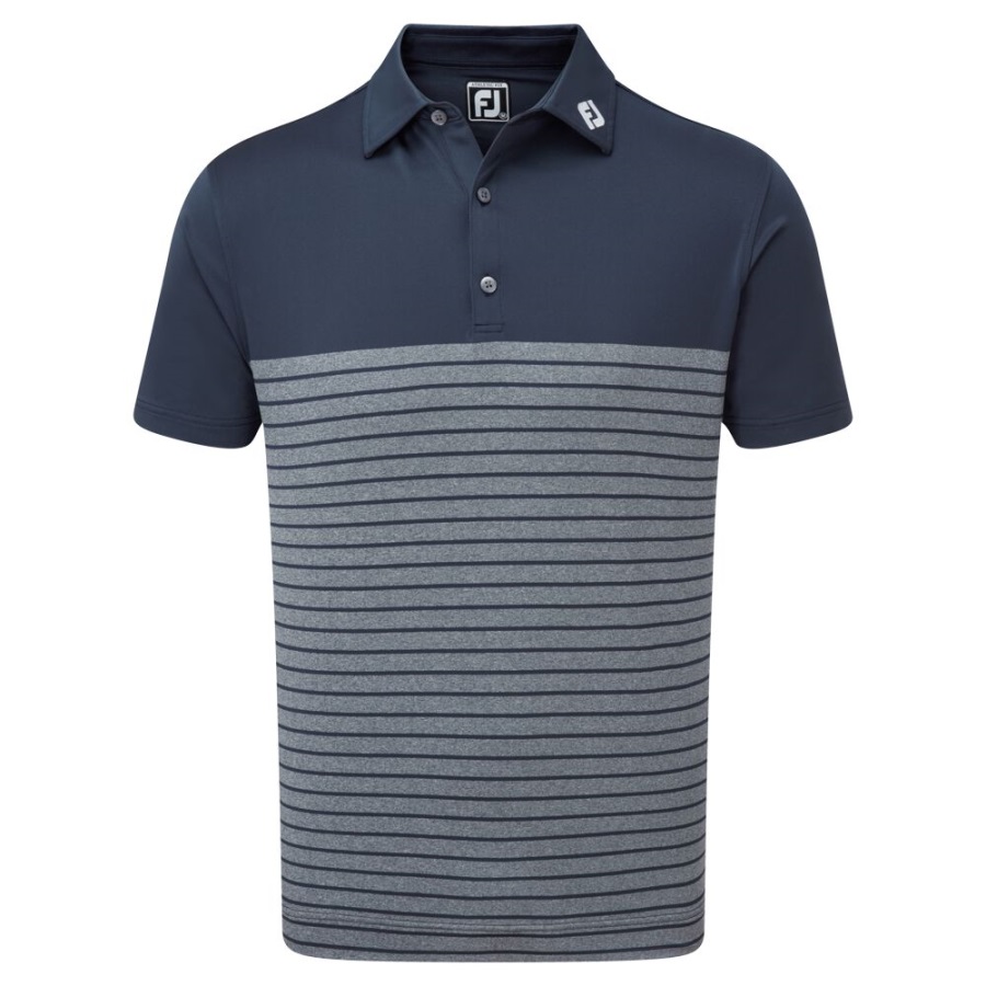 Engineered Heather Stripe Lisle Navy Footjoy