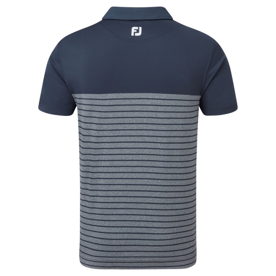 Engineered Heather Stripe Lisle Navy Footjoy