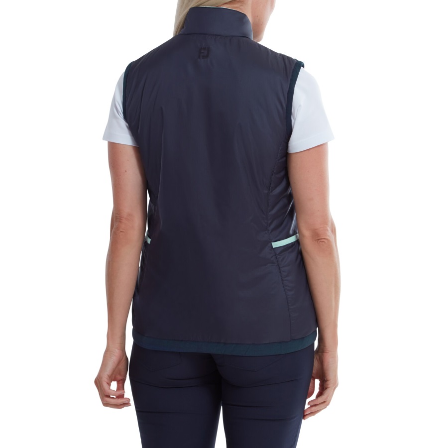 Women's Reversible Thermal Vest Navy-Aquamarine Footjoy