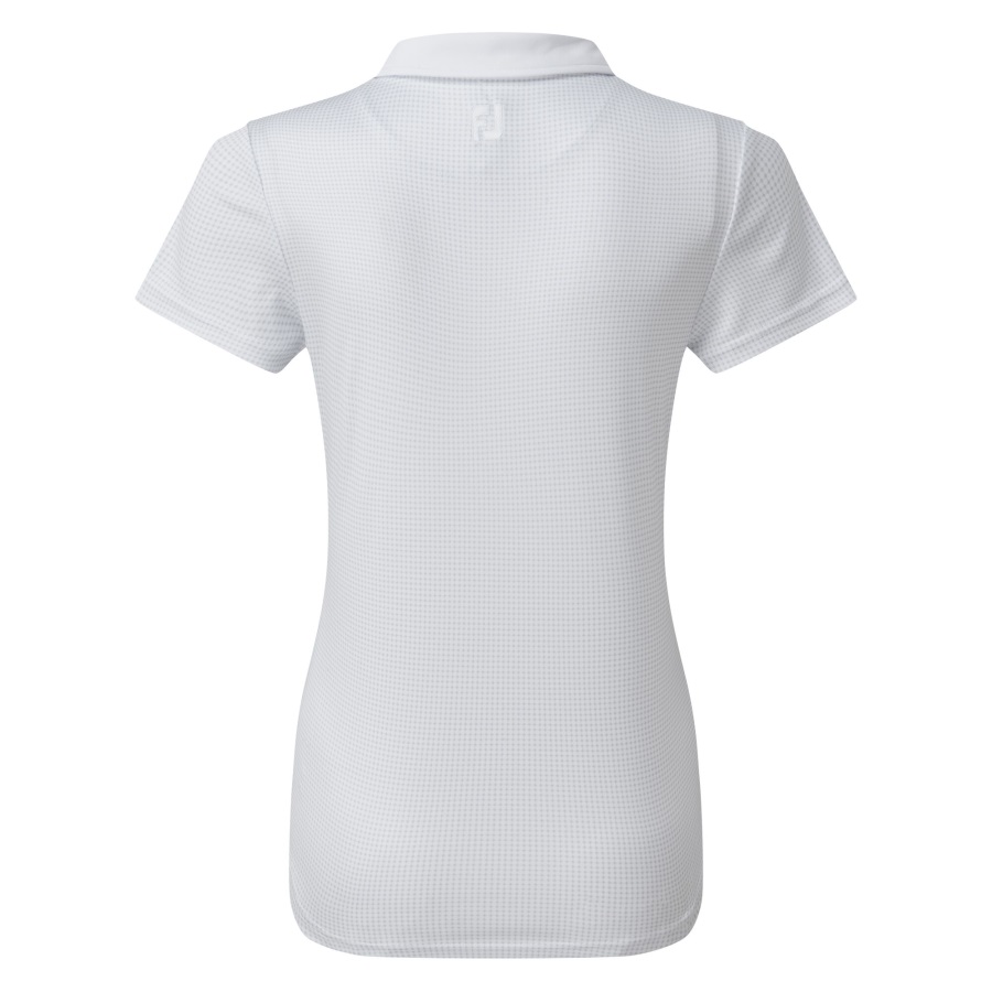Women's Lisle Sleeveless Shirt with Neck Trim White Footjoy