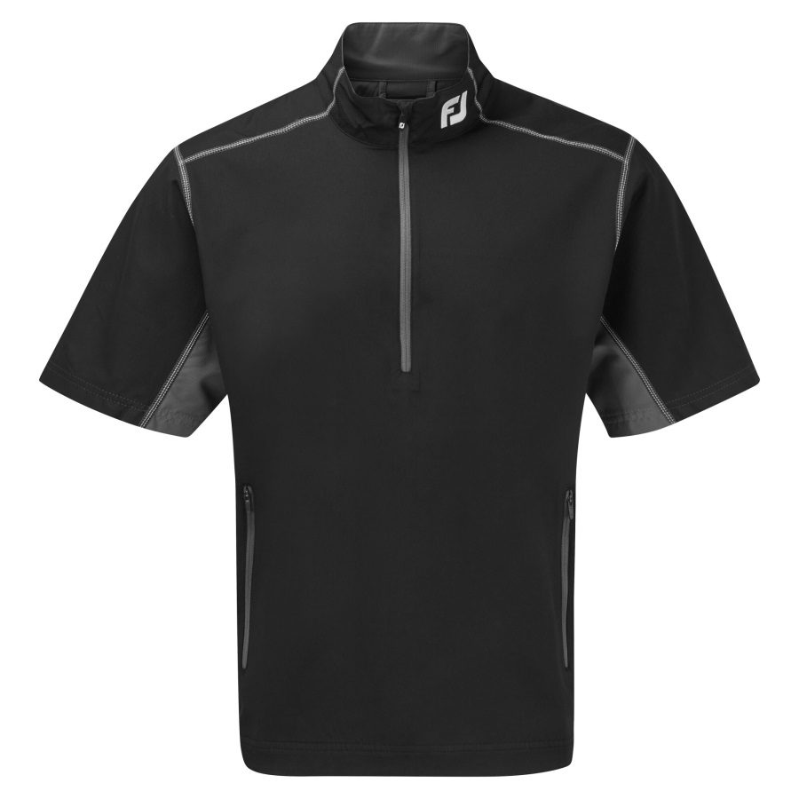 FJ Half-Zip S-S Windshirt Black-Charcoal Footjoy