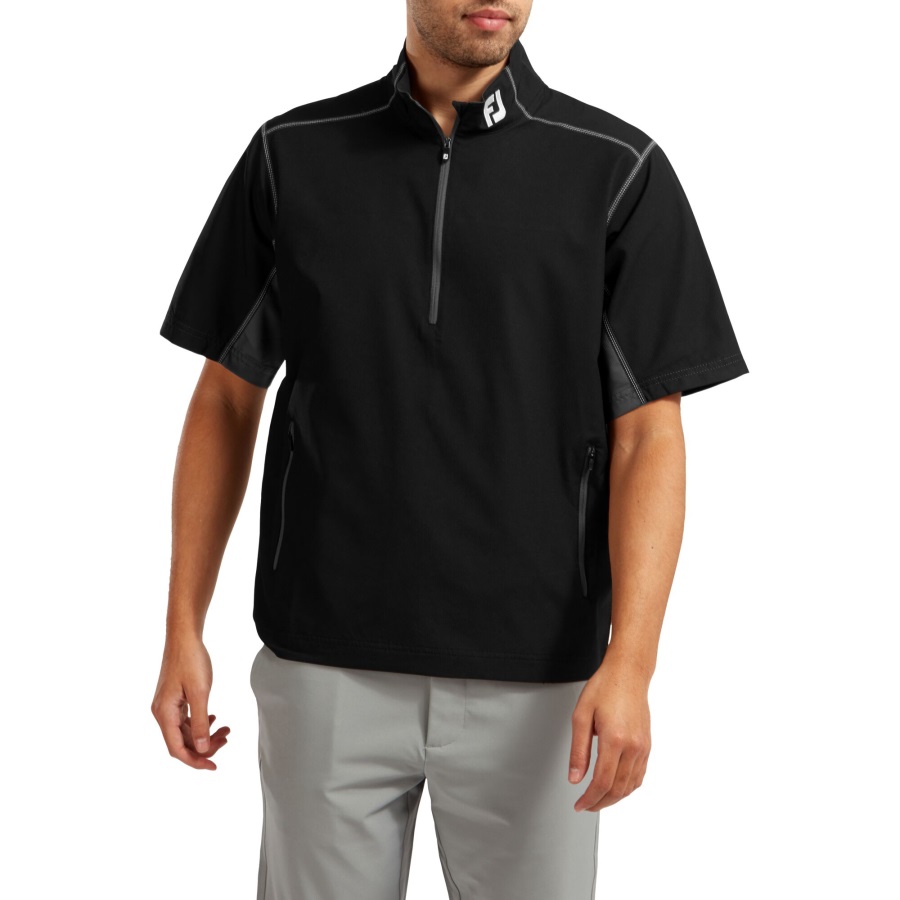 FJ Half-Zip S-S Windshirt Black-Charcoal Footjoy