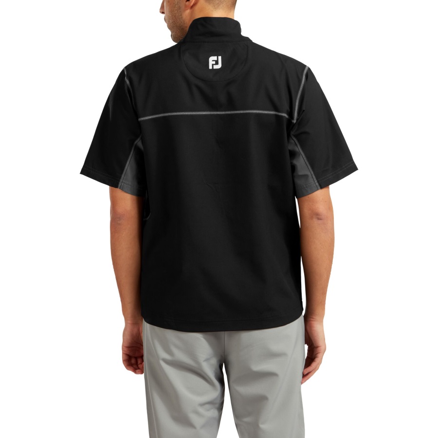 FJ Half-Zip S-S Windshirt Black-Charcoal Footjoy