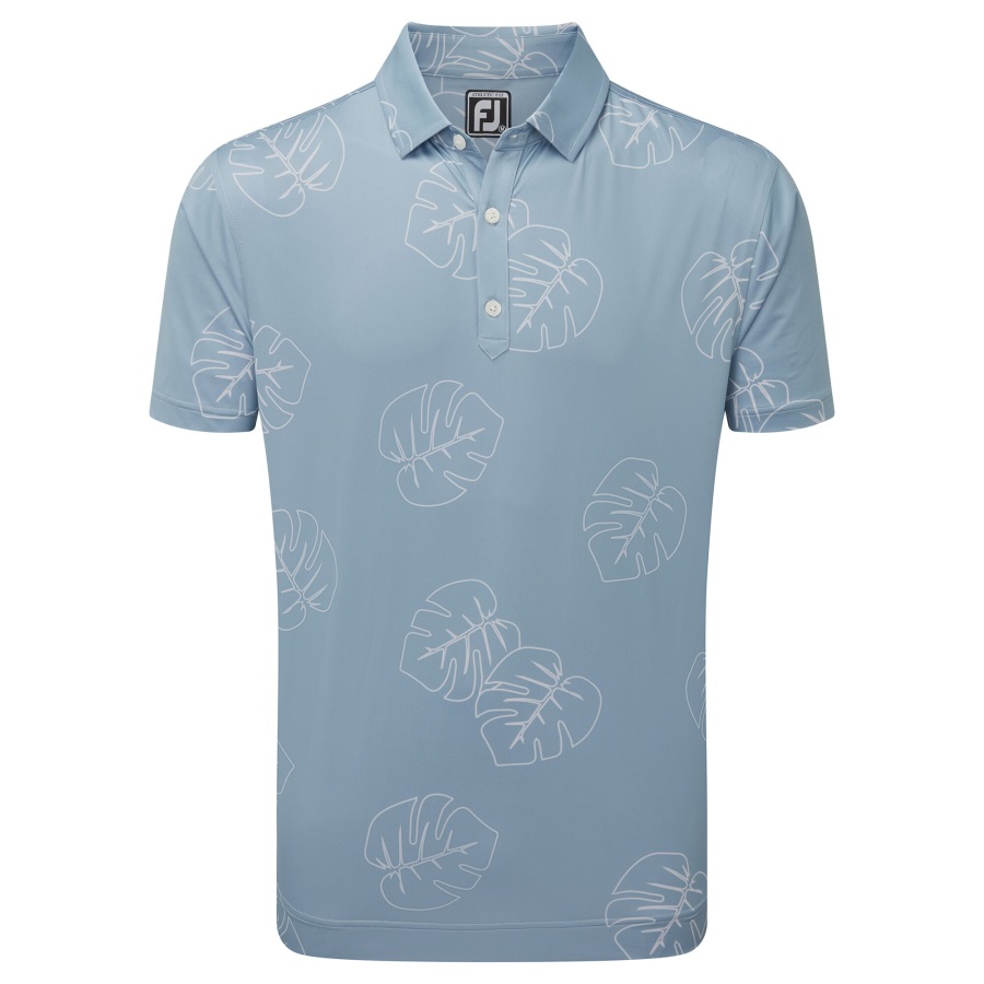 Jungle Leaf Pique Footjoy Denim-Dusty Purple