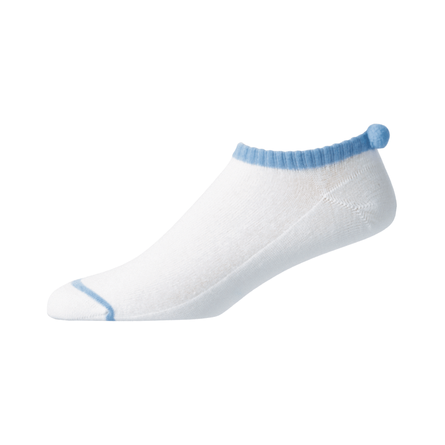 Footjoy ProDry Lightweight Pom Pom Women White-Light Blue