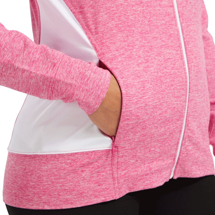 Rose-White Footjoy Women's Full-Zip Knit Mid-Layer