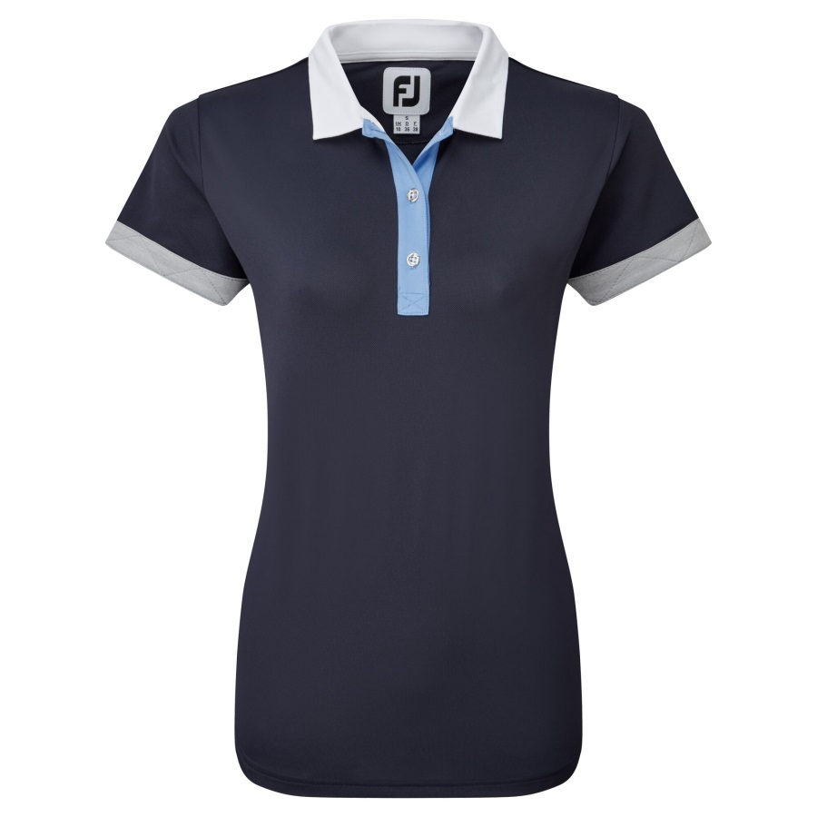 Women's Blocked Pique Footjoy Navy