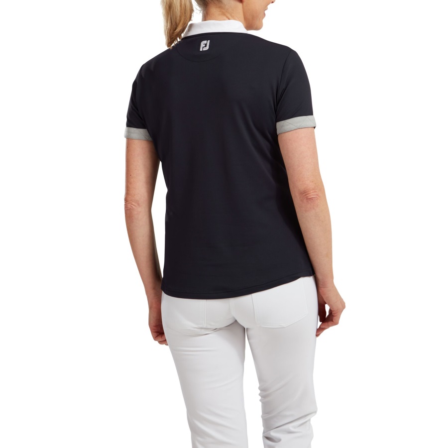 Women's Blocked Pique Footjoy Navy