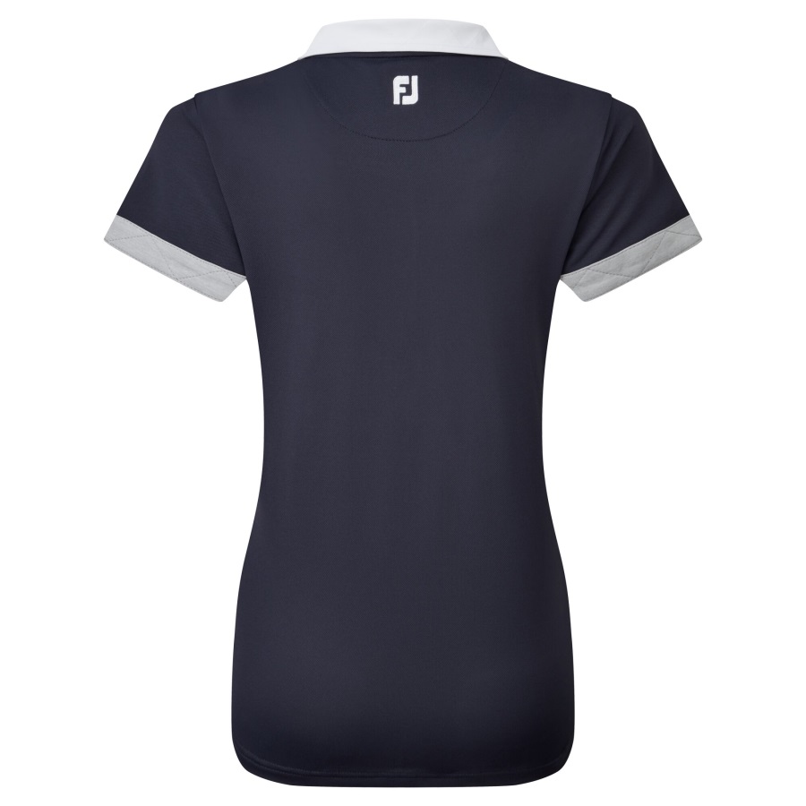 Women's Blocked Pique Footjoy Navy
