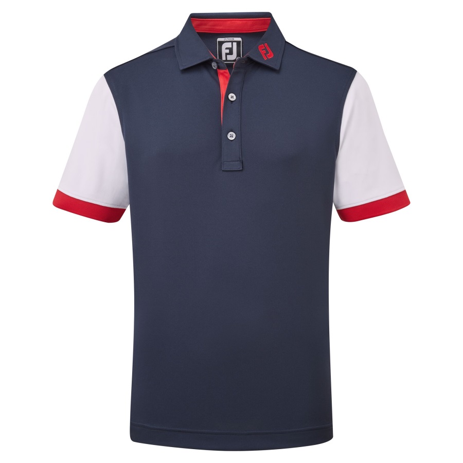 Junior Colour Block Pique Navy-White Footjoy