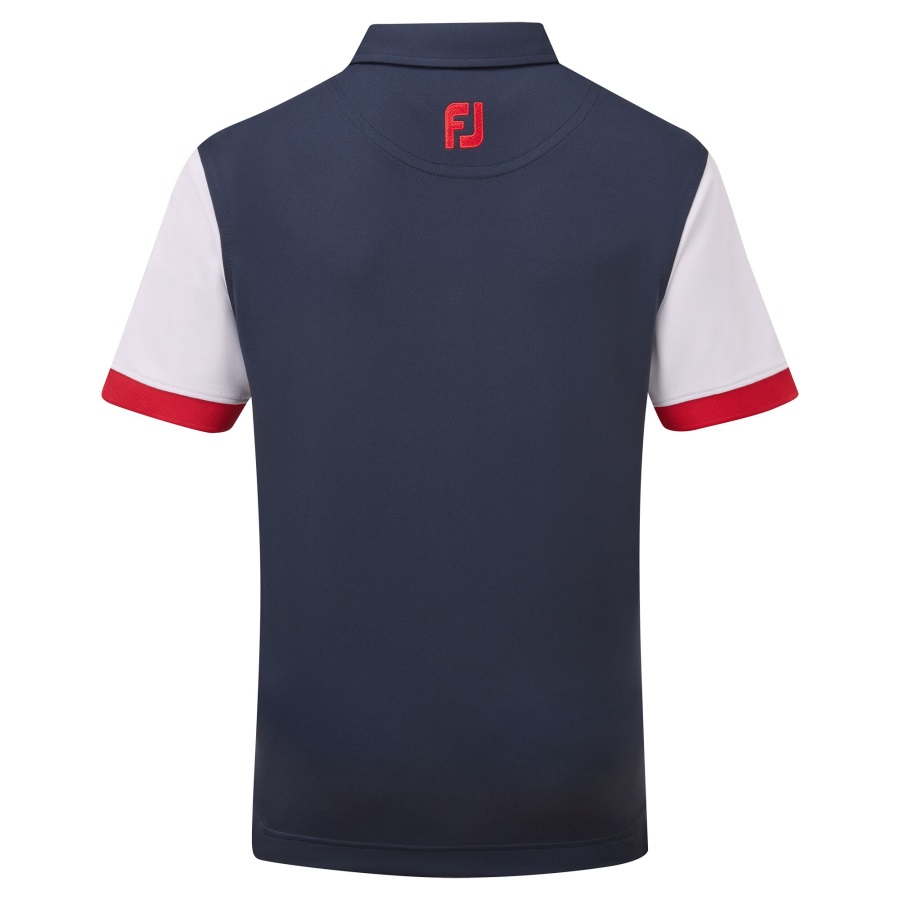 Junior Colour Block Pique Navy-White Footjoy