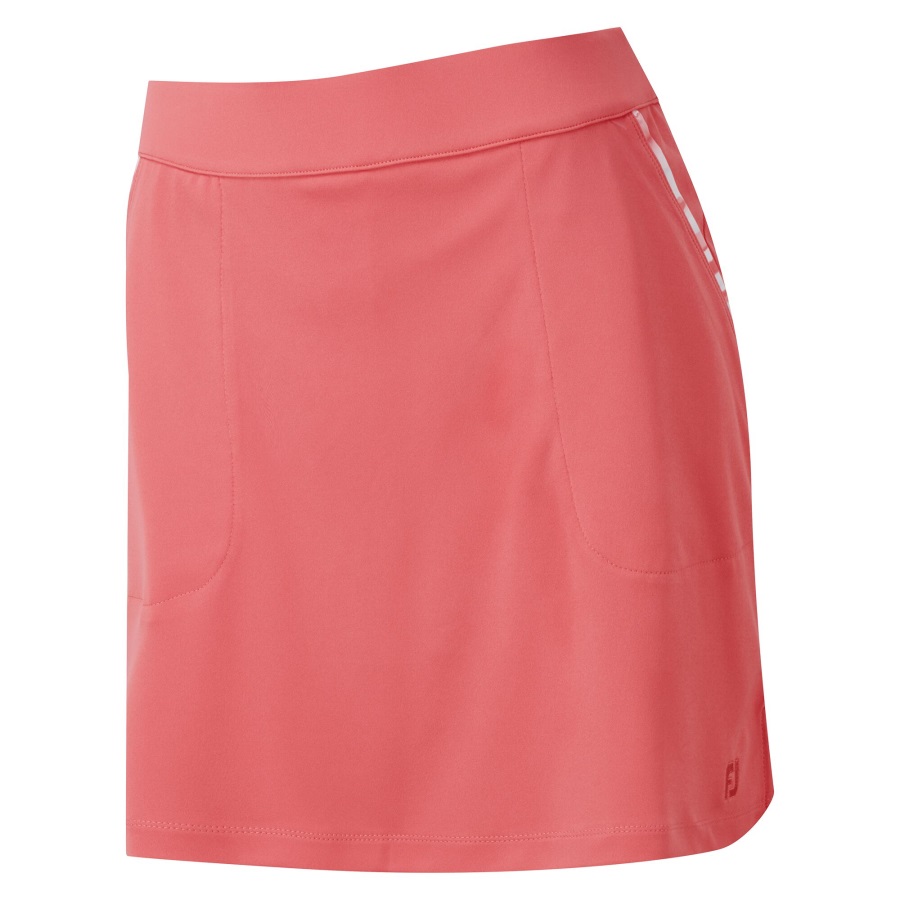 Footjoy Bright Coral Interlock Skort with Watercolour Trim