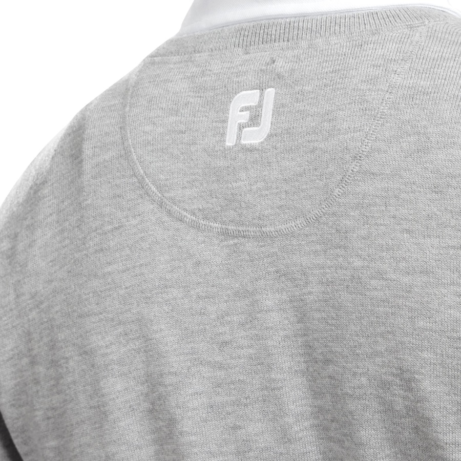 Wool Blend V-Neck Pullover Footjoy Heather Grey