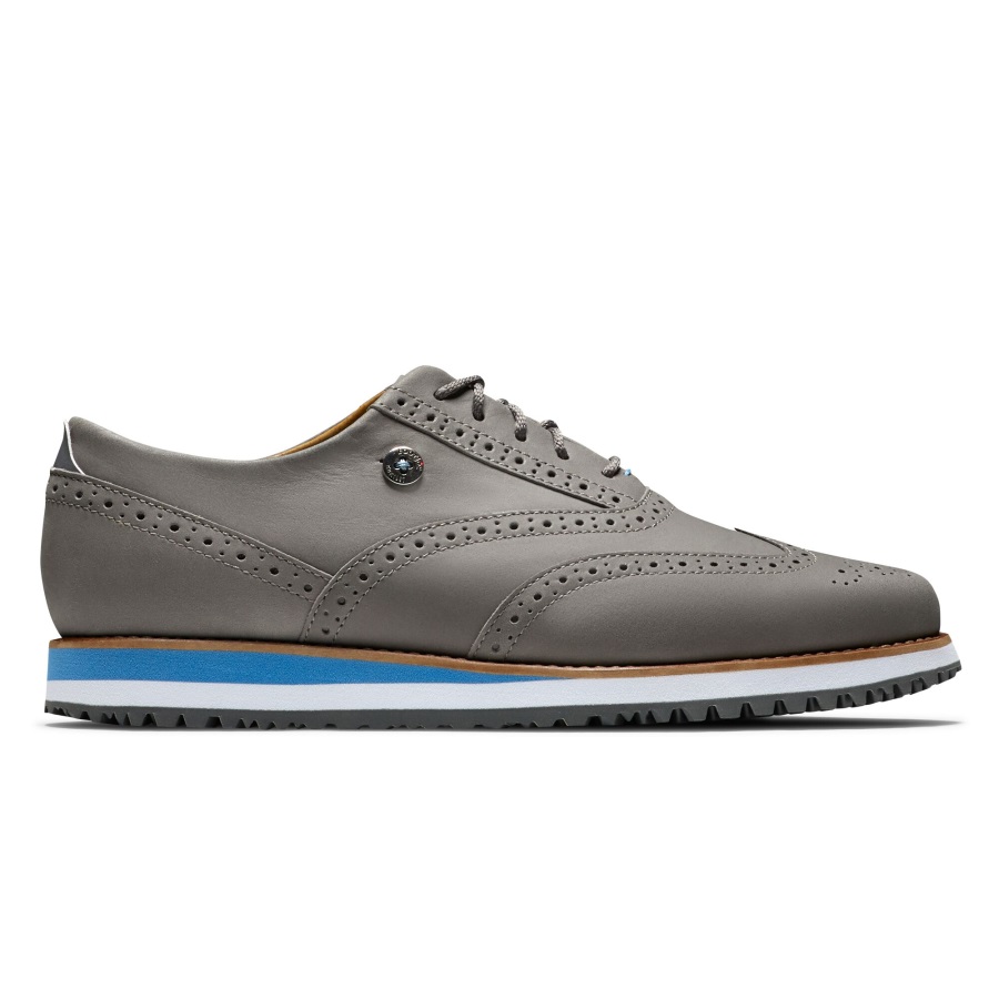 FJ Sport Retro Women Charcoal-Blue Footjoy