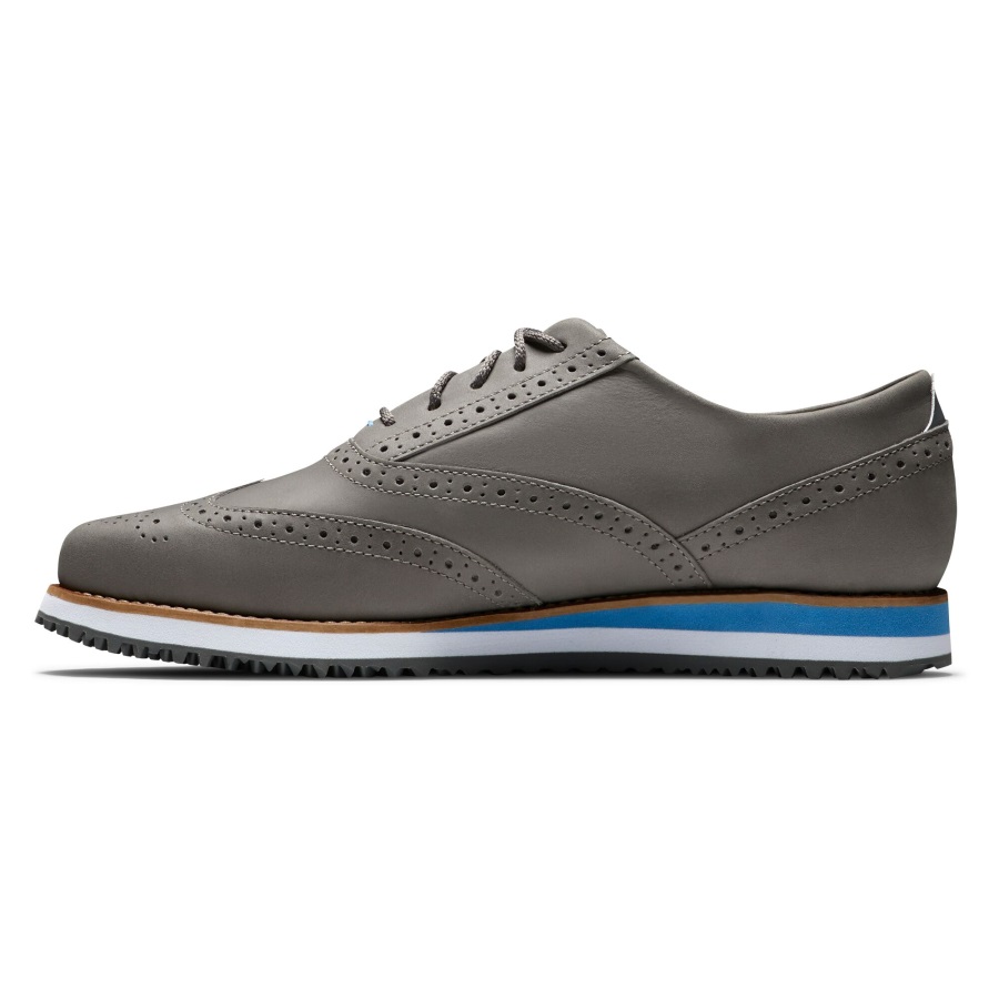 FJ Sport Retro Women Charcoal-Blue Footjoy