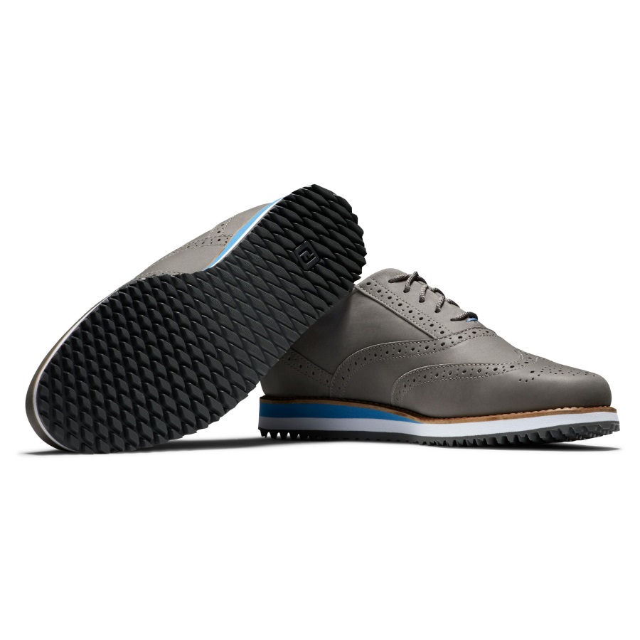 FJ Sport Retro Women Charcoal-Blue Footjoy