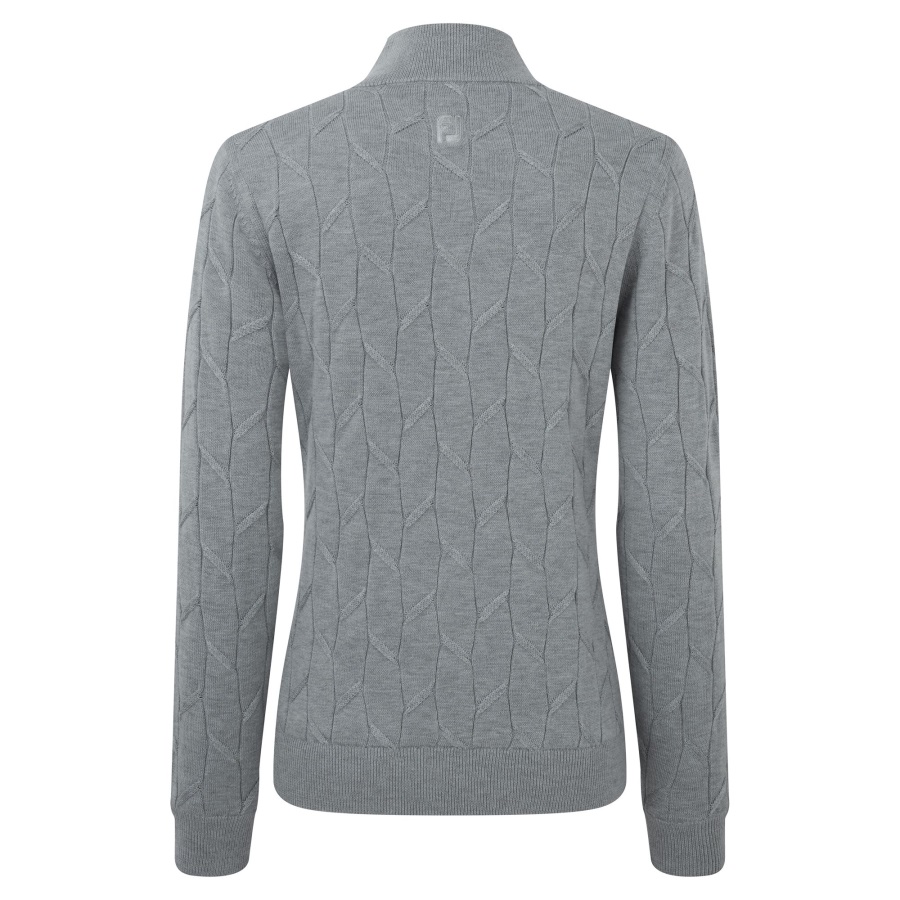Women's Full-Zip Lined Pullover Footjoy Grey