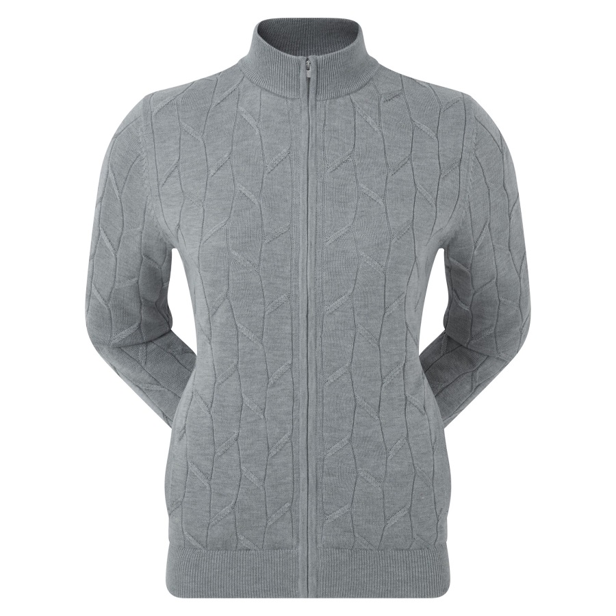 Women's Full-Zip Lined Pullover Grey Footjoy