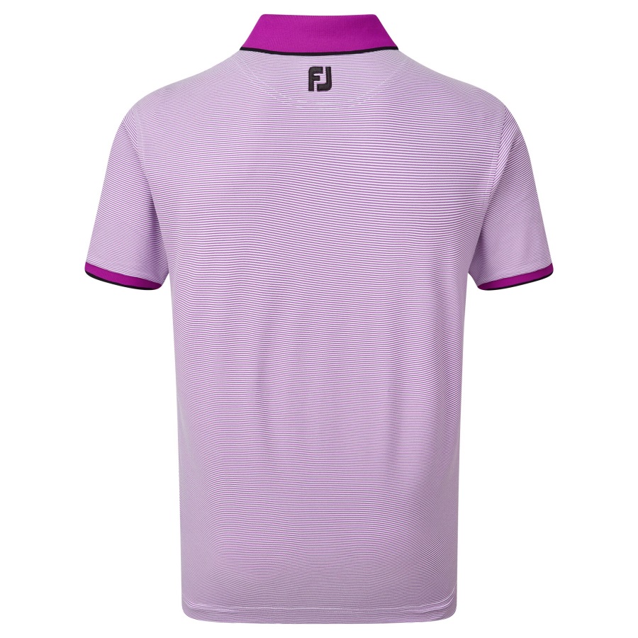 Pique Ministripe Mulberry-White Footjoy