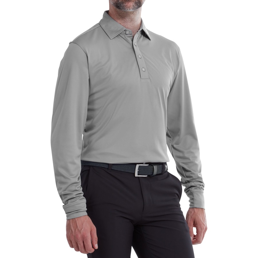 Footjoy Long Sleeve Thermocool Self Collar Grey
