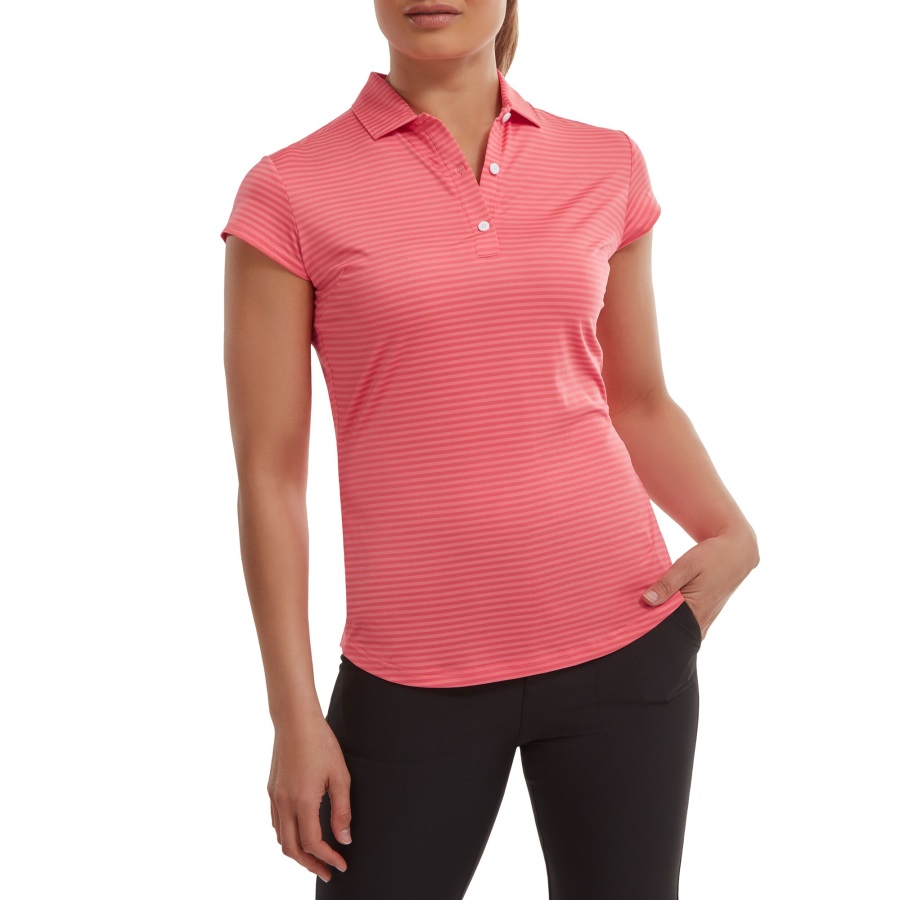 Tonal Stripe Lisle Footjoy Bright Coral