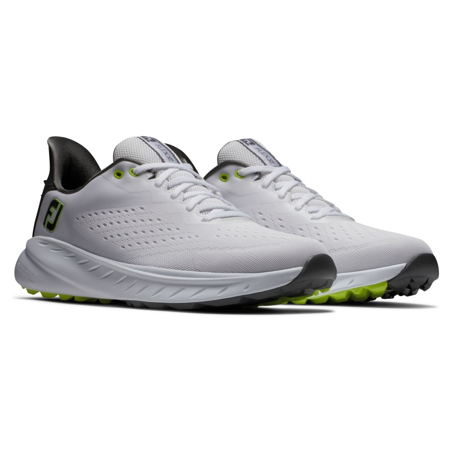 Footjoy White-Black-Lime Flex XP